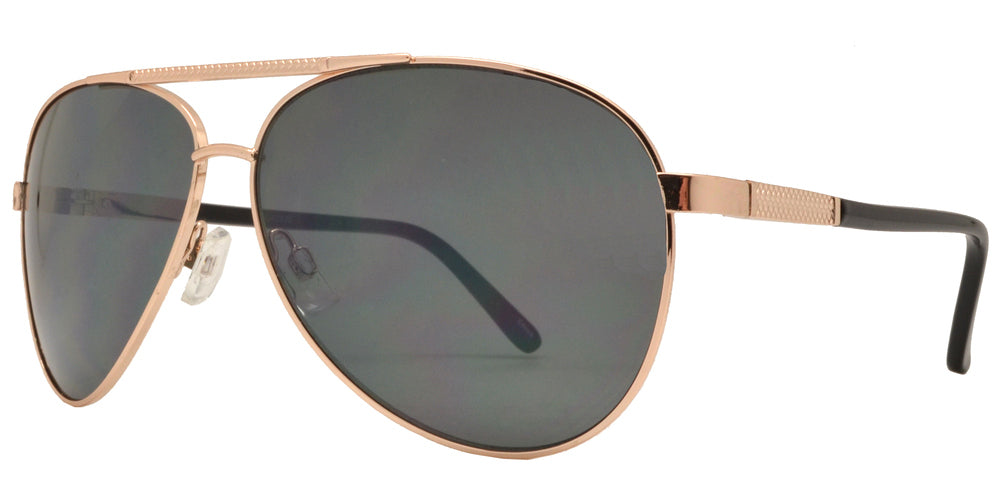 Wholesale - OX 2835 - Classic Aviator with Brow Bar Metal Sunglasses - Dynasol Eyewear