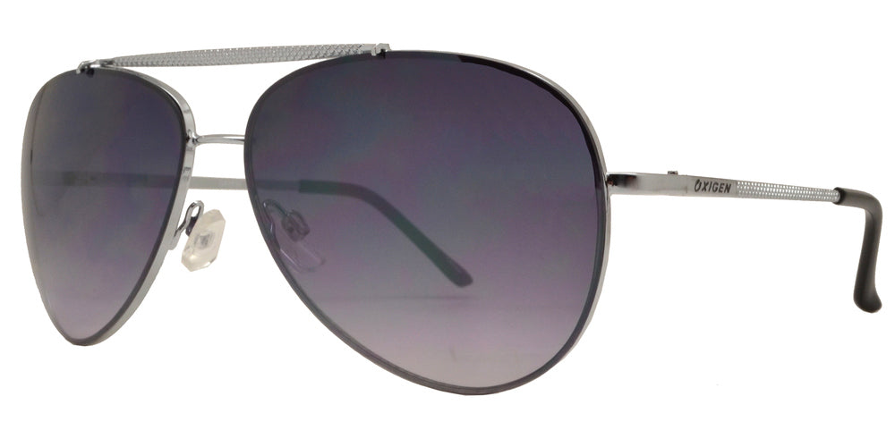 Wholesale - OX 2837 - Classic Aviator with Brow Bar Metal Sunglasses - Dynasol Eyewear