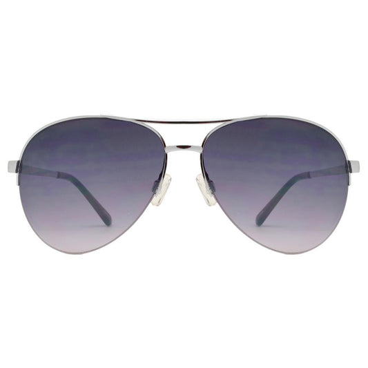 Wholesale - OX 2838 - Oval Shaped Half Rimmed Metal Sunglasses - Dynasol Eyewear