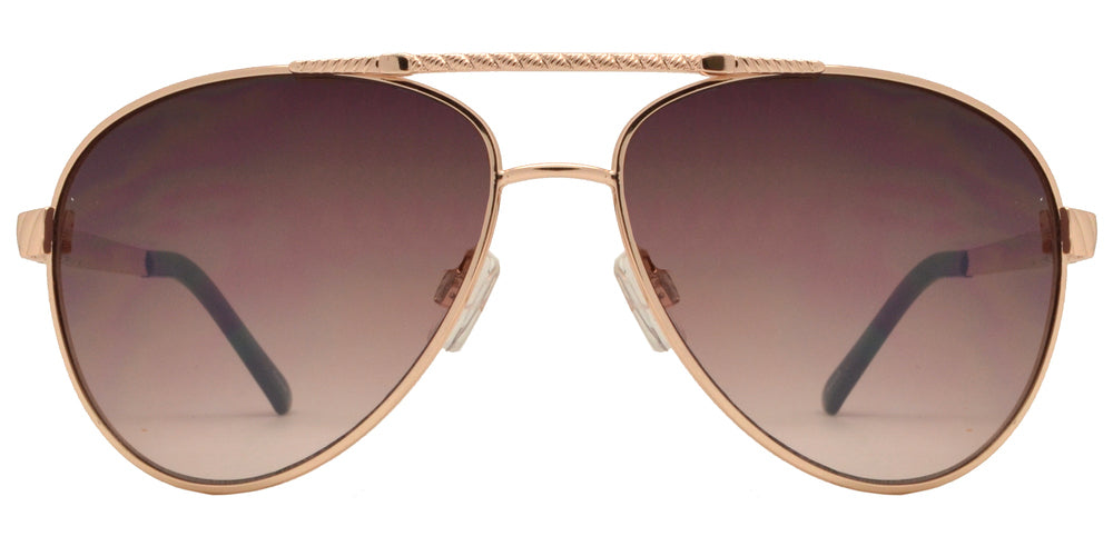 Wholesale - OX 2839 - Classic Aviator with Brow Bar Metal Sunglasses - Dynasol Eyewear