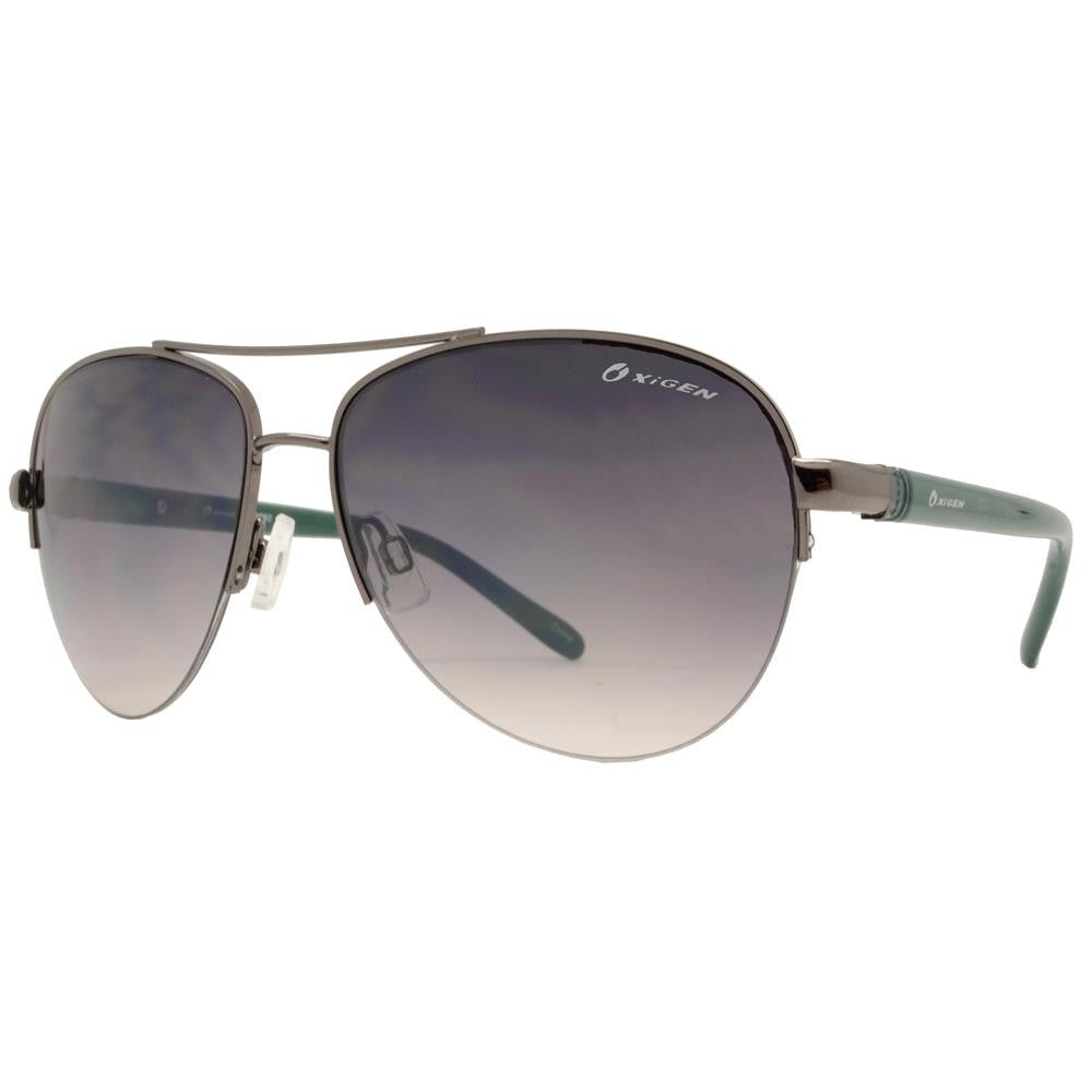 Wholesale - OX 2850 - Classic Aviator Half Rimmed with Brow Bar Metal Sunglasses - Dynasol Eyewear
