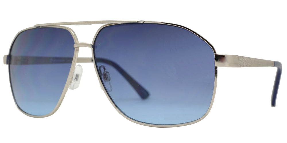 Wholesale - OX 2857 - Asymmetrical Square Aviator with Brow Bar Metal Sunglasses - Dynasol Eyewear