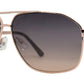 Wholesale - OX 2857 - Asymmetrical Square Aviator with Brow Bar Metal Sunglasses - Dynasol Eyewear
