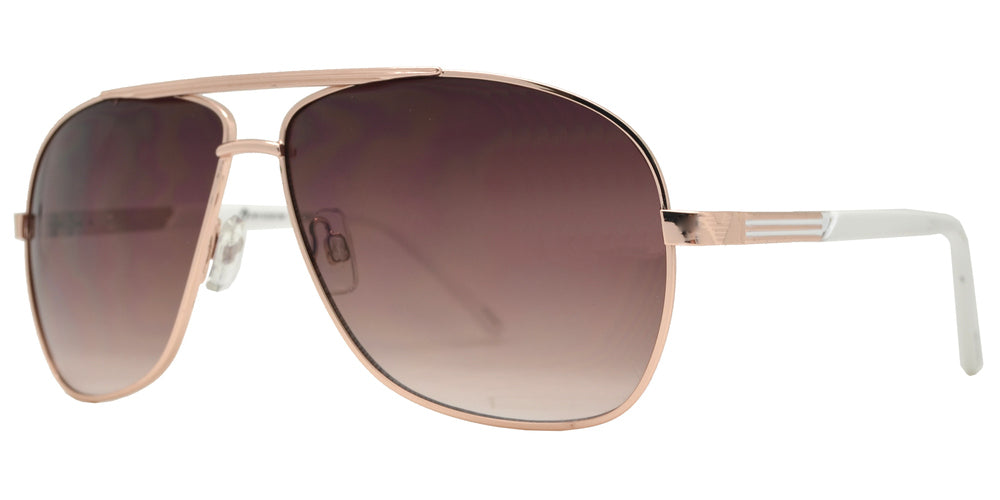Wholesale - OX 2860 - Classic Square Aviator with Brow Bar Metal Sunglasses - Dynasol Eyewear