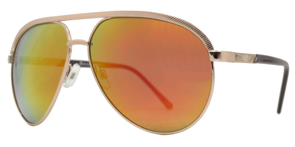 Wholesale - OX 2862 - Modern Metal Oval Shaped Sunglasses with Brow Bar - Dynasol Eyewear