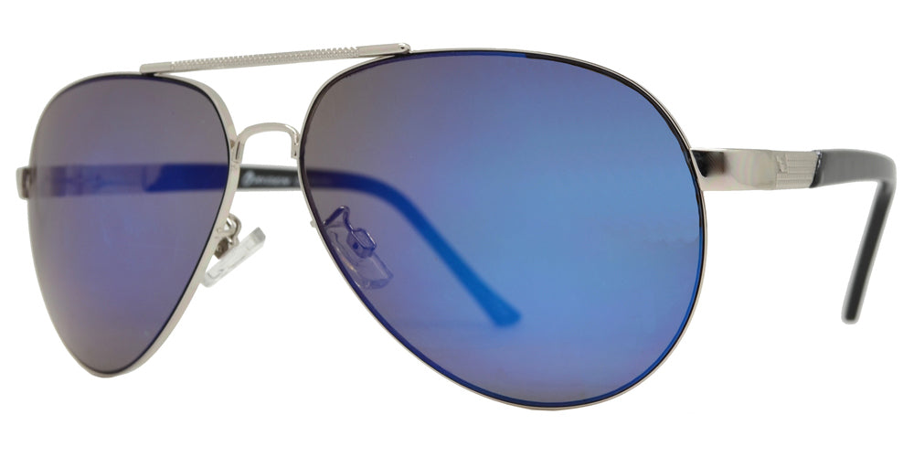 Wholesale - OX 2863 RVC - Classic Oval Shaped Metal Sunglasses with Color Mirror Lens - Dynasol Eyewear