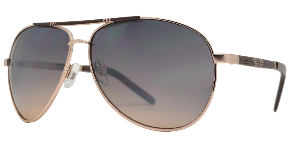 Wholesale - OX 2864 - Classic Aviator with Brow Bar Metal Sunglasses - Dynasol Eyewear