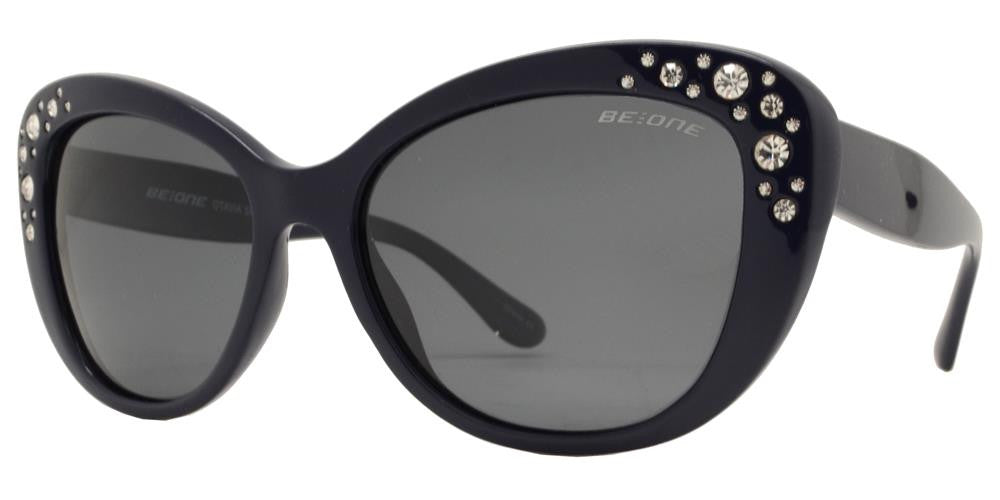 Wholesale - PL Otavia - Polarized Women Cat Eye with Rhinestone Plastic Sunglasses - Dynasol Eyewear