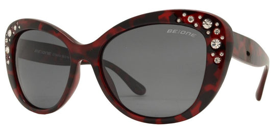 Wholesale - PL Otavia - Polarized Women Cat Eye with Rhinestone Plastic Sunglasses - Dynasol Eyewear