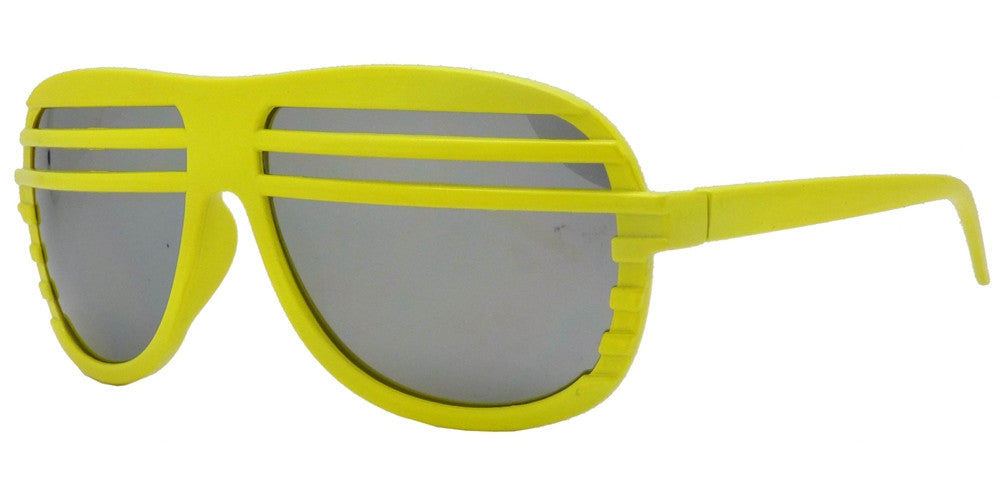 Wholesale - 7209 M - Retro Oval Shape Curtain Mirror Lens Plastic Sunglasses - Dynasol Eyewear