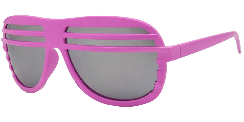 Wholesale - 7209 M - Retro Oval Shape Curtain Mirror Lens Plastic Sunglasses - Dynasol Eyewear