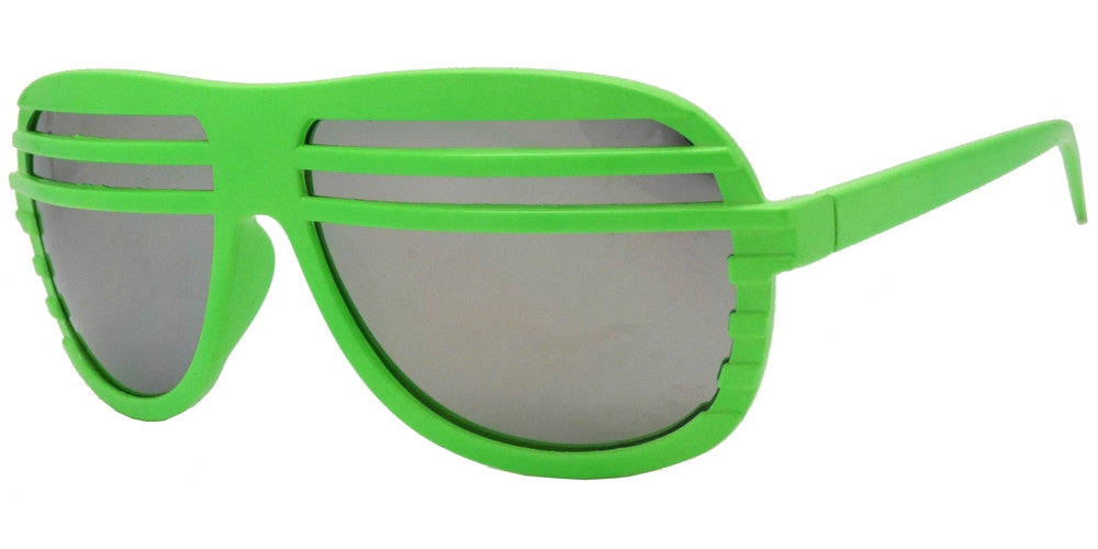 Wholesale - 7209 M - Retro Oval Shape Curtain Mirror Lens Plastic Sunglasses - Dynasol Eyewear