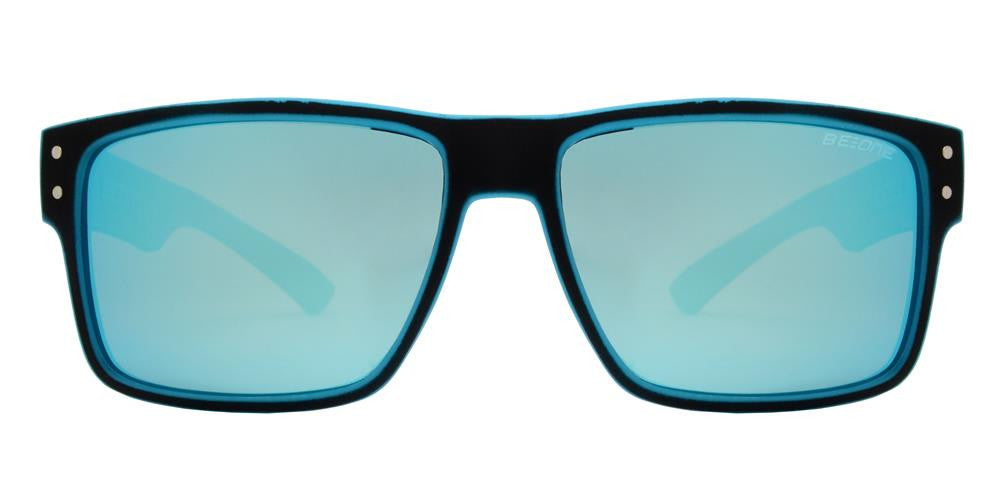 Wholesale - PLJ 3003 - Junior Rectangular Horn Rimmed Polarized Sunglasses with Studs - Dynasol Eyewear