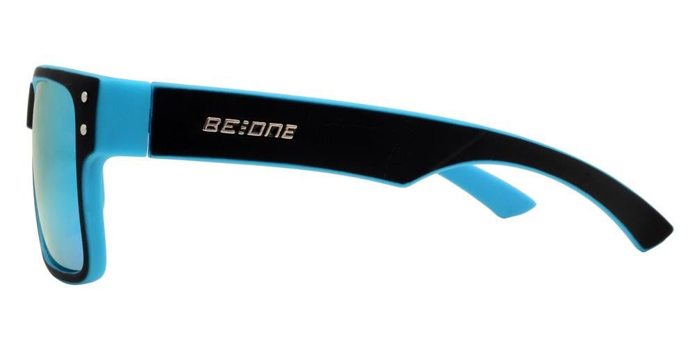 Wholesale - PLJ 3003 - Junior Rectangular Horn Rimmed Polarized Sunglasses with Studs - Dynasol Eyewear