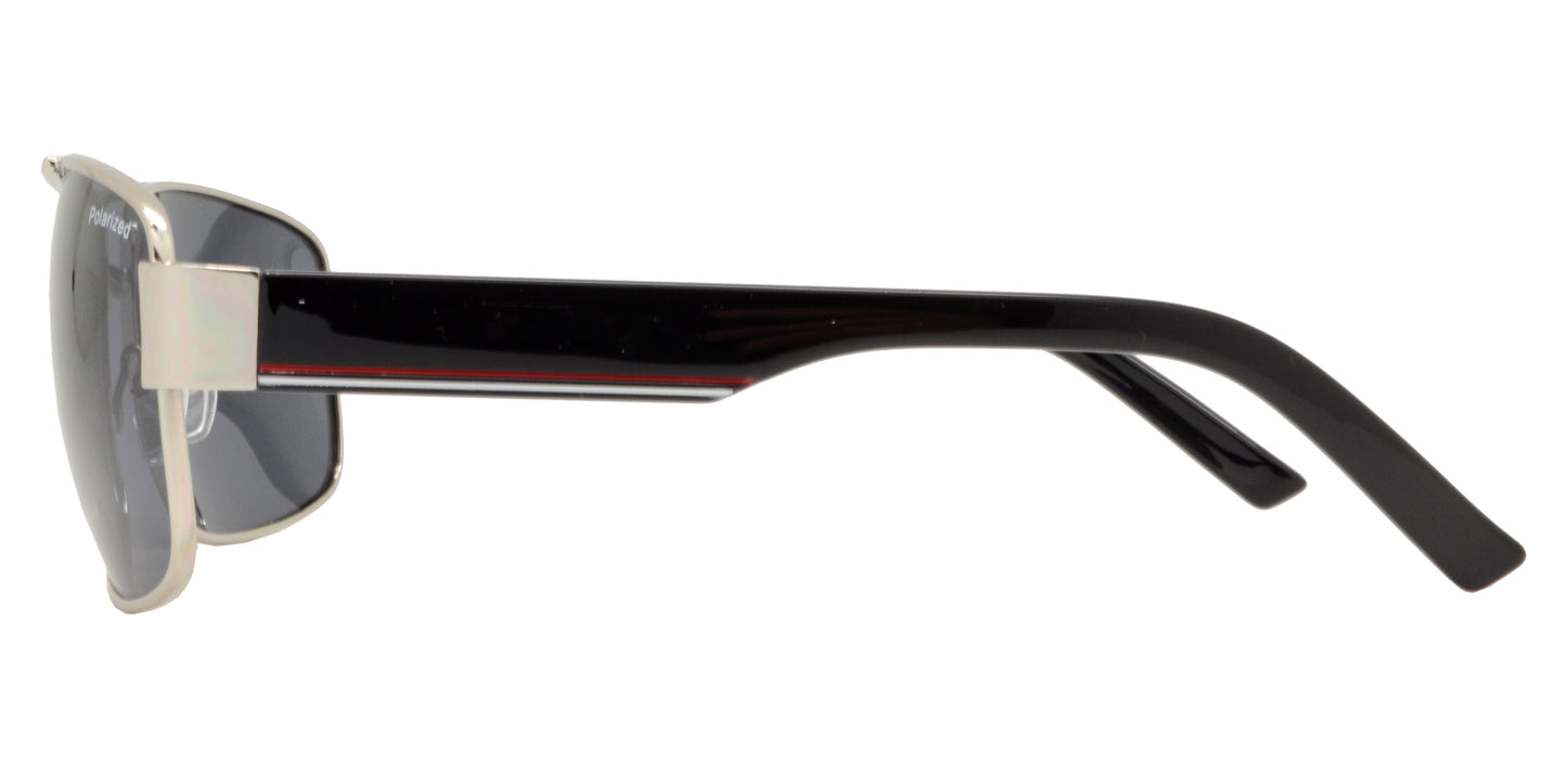 PL 2511 - Polarized Rectangular Metal Sunglasses with 1.1mm Lens