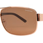 PL 2511 - Polarized Rectangular Metal Sunglasses with 1.1mm Lens