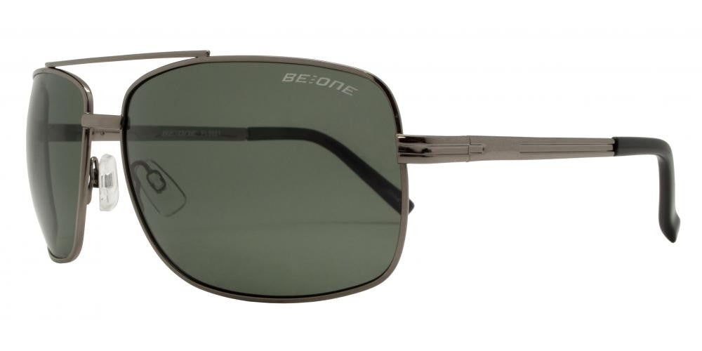 Wholesale - PL 3921 - Polarized Rectangular Aviator Metal Sunglasses - Dynasol Eyewear