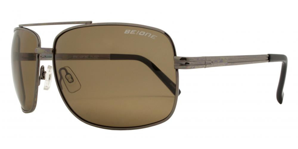 Wholesale - PL 3921 - Polarized Rectangular Aviator Metal Sunglasses - Dynasol Eyewear