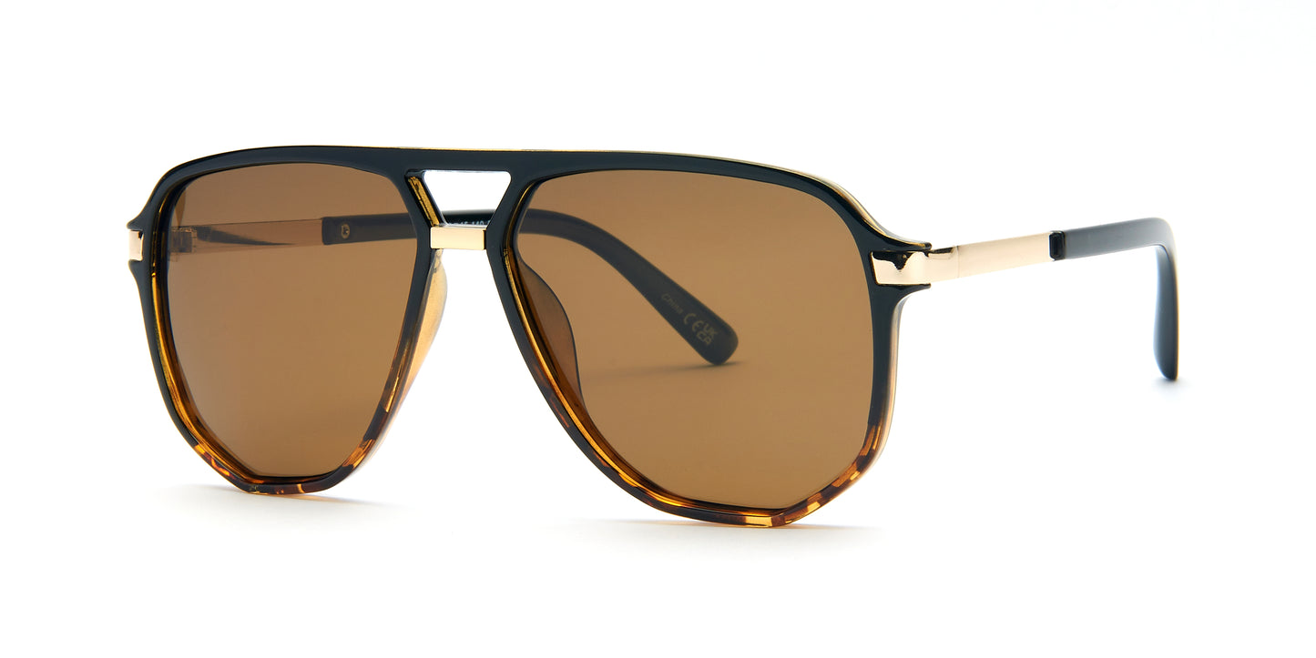 PL 3965 - Polarized Plastic Flat Top Sunglasses