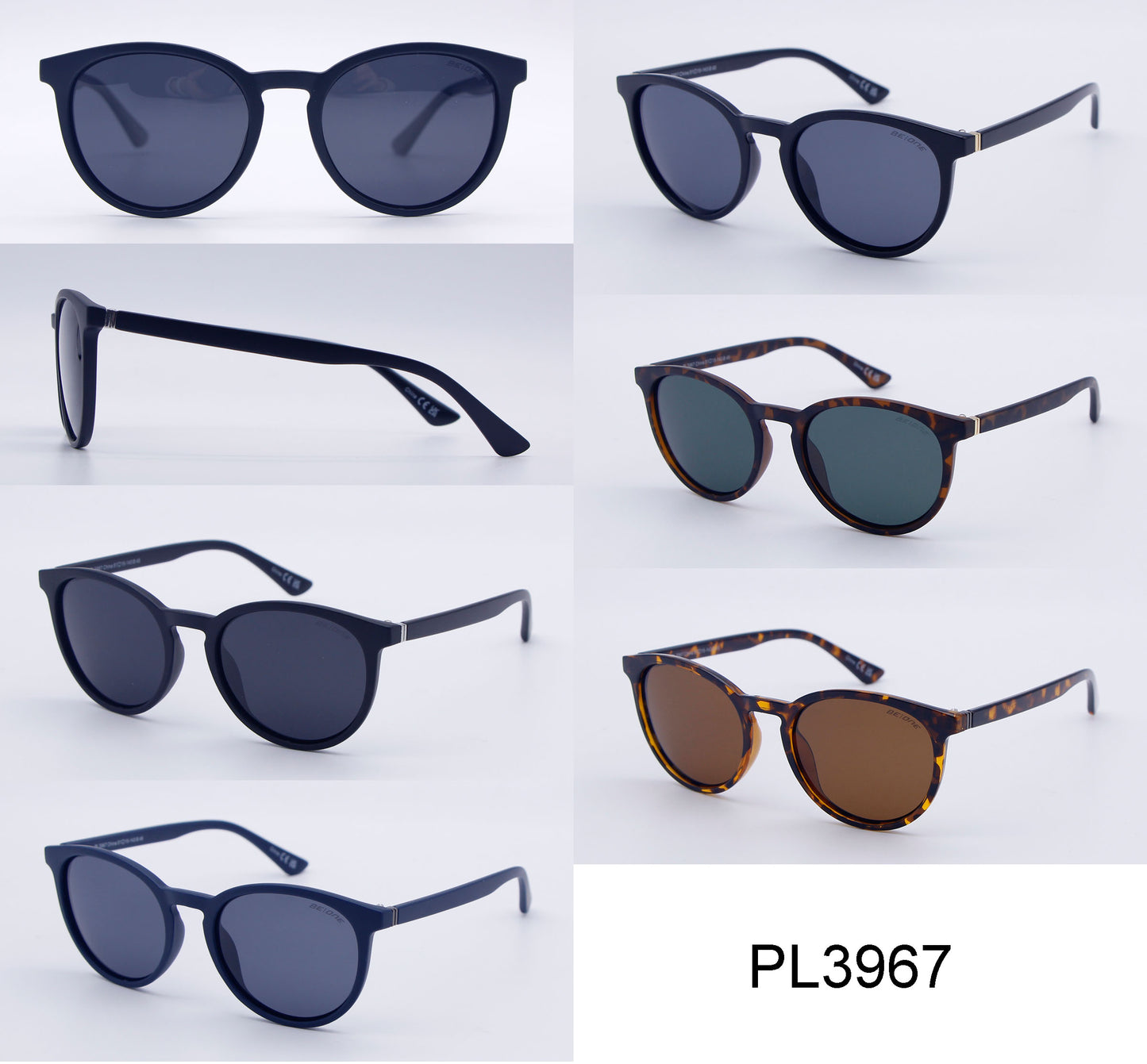 PL 3967 - Polarized Round Plastic Sunglasses