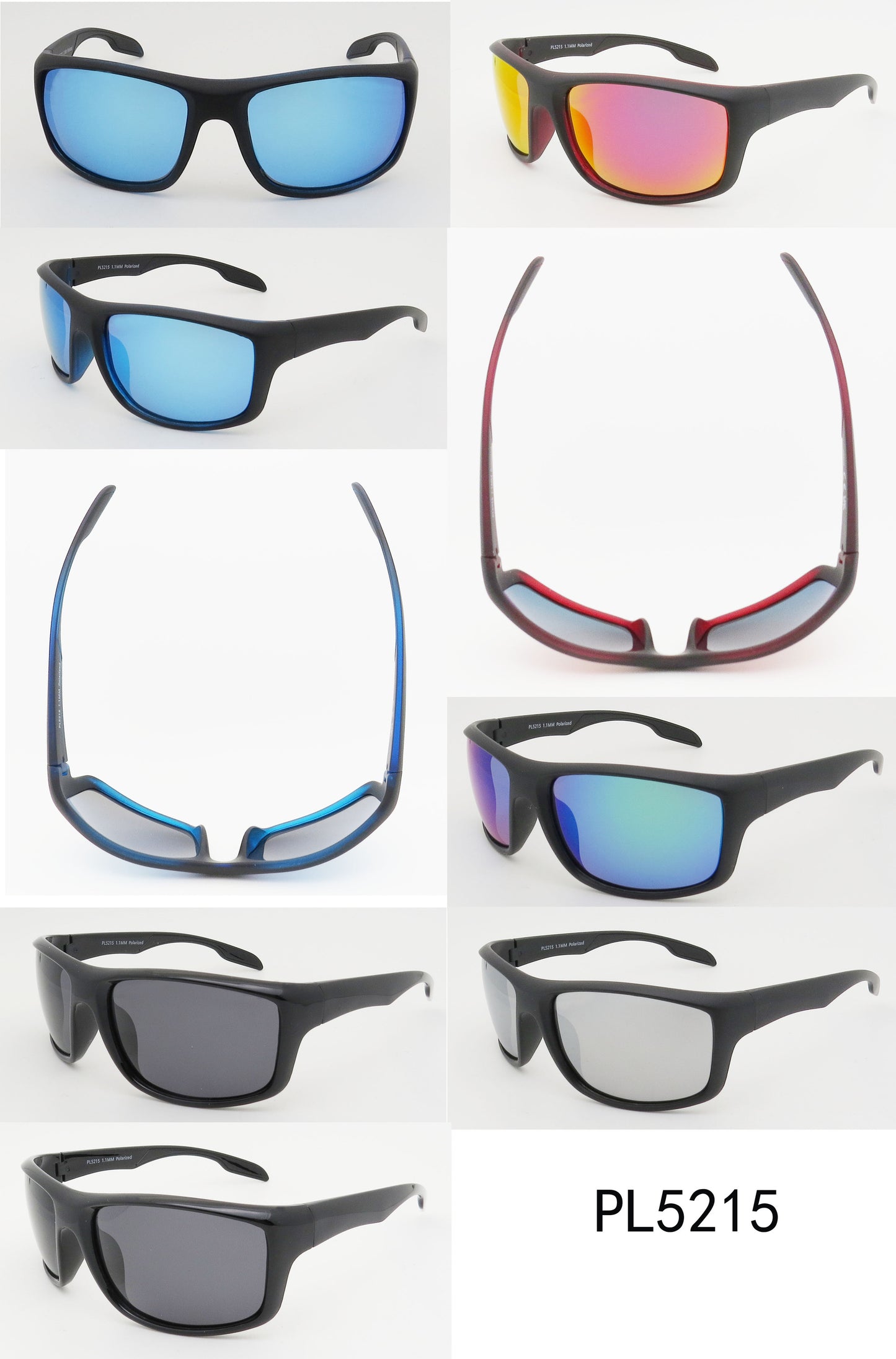 PL 5215 - Polarized Plastic Sports Sunglasses