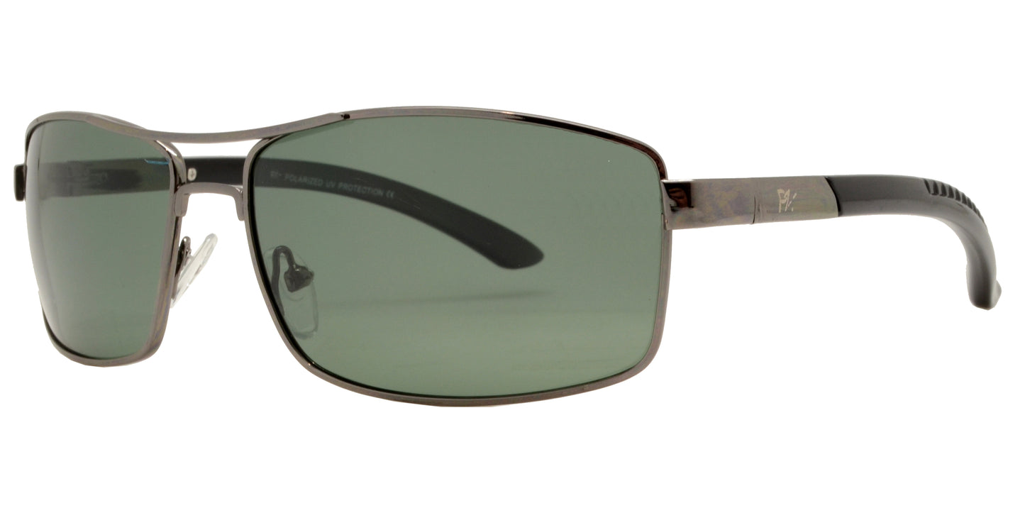 PL 5310 - Rectangular Sports Metal Polarized Sunglasses