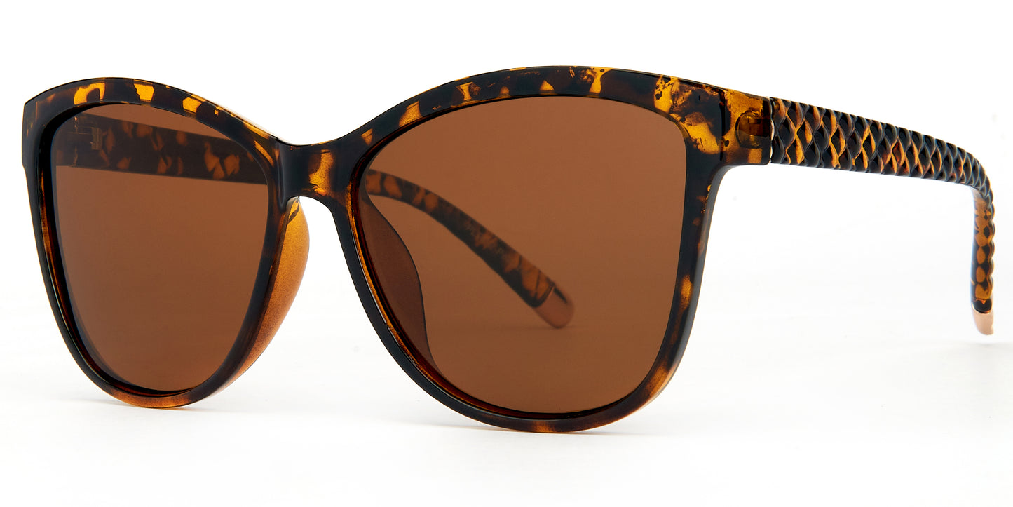 PL 5802 - Polarized Cat Eye Plastic Sunglasses