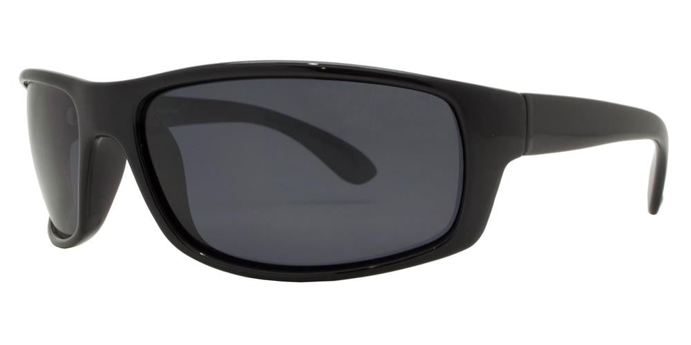 Wholesale - PL 707 - Classic Sports Plastic Wrap Around Polarized Sunglasses - Dynasol Eyewear