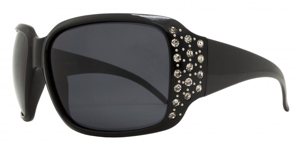 Wholesale - PL 7332 BX - Women's Oversize Square Polarized Sunglasses with Rhinestones - Dynasol Eyewear