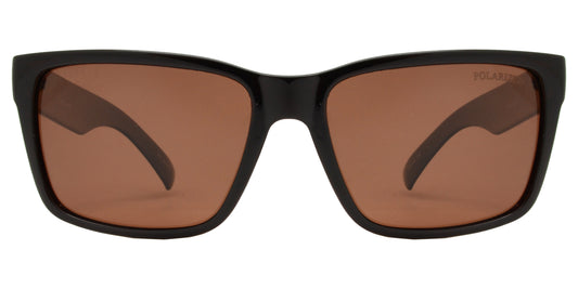 PL 7702 - Horn Rimmed Square Sport Plastic Polarized Sunglasses