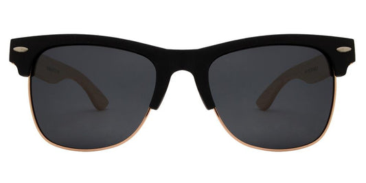 Wholesale - PL 7842 - Classic Half Frame Horn Rimmed Bamboo Polarized Sunglasses - Dynasol Eyewear