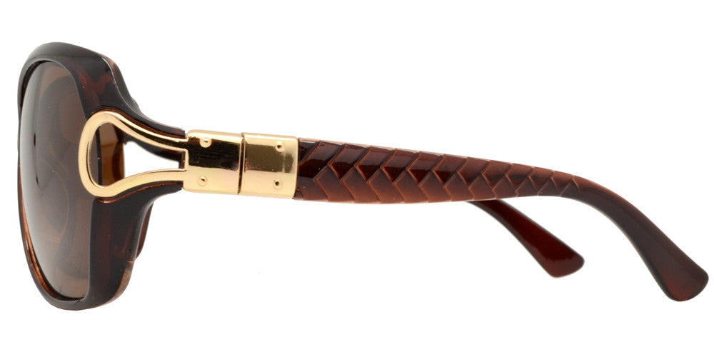 Wholesale - PL 1880 - Polarized Women Butterfly with Metal Accent Plastic Sunglasses - Dynasol Eyewear