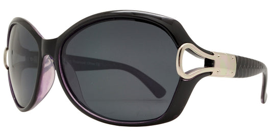 Wholesale - PL 1880 - Polarized Women Butterfly with Metal Accent Plastic Sunglasses - Dynasol Eyewear
