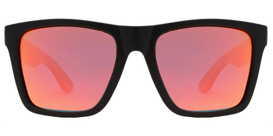 Wholesale - PL 2016 RVC - Polarized Bamboo Square Horn Rimmed with Color Mirror Lens Sunglasses - Dynasol Eyewear