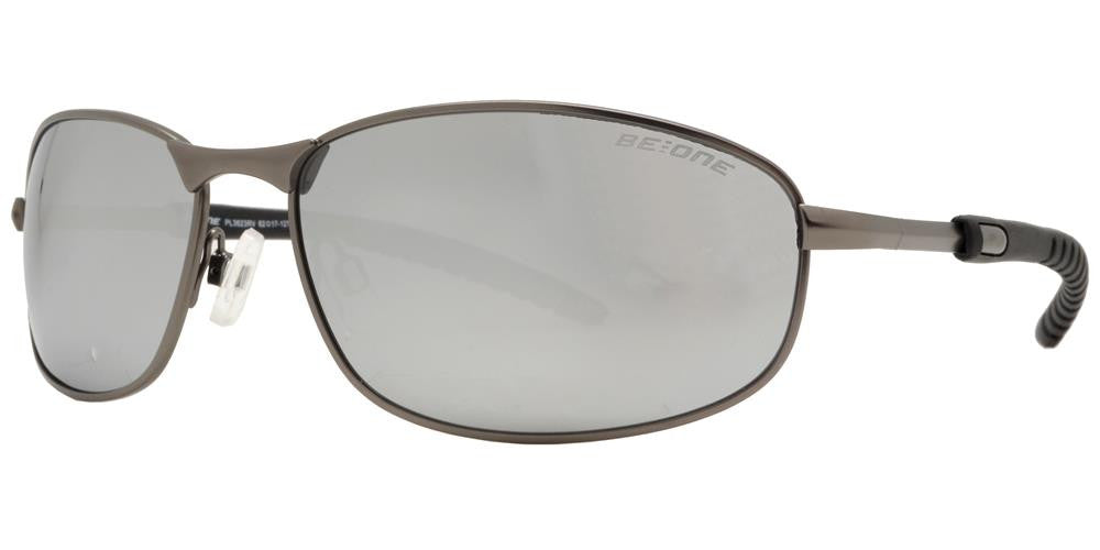 Wholesale - PL 3623 RVC - Polarized Men Rectangular Sport with Color Mirror Lens Metal Sunglasses - Dynasol Eyewear