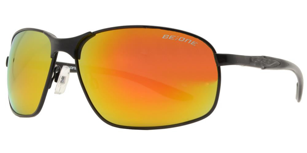 Wholesale - PL 3624 RVC - Polarized Men Square Sport Color Mirror Metal Sunglasses - Dynasol Eyewear
