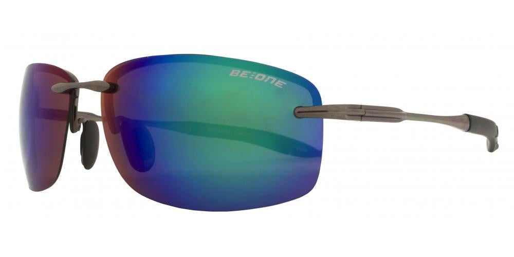 Wholesale - PL 3625 RVC - Polarized Men Rimless Sport with Color Mirror Lens Metal Sunglasses - Dynasol Eyewear