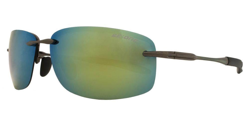 Wholesale - PL 3625 RVC - Polarized Men Rimless Sport with Color Mirror Lens Metal Sunglasses - Dynasol Eyewear
