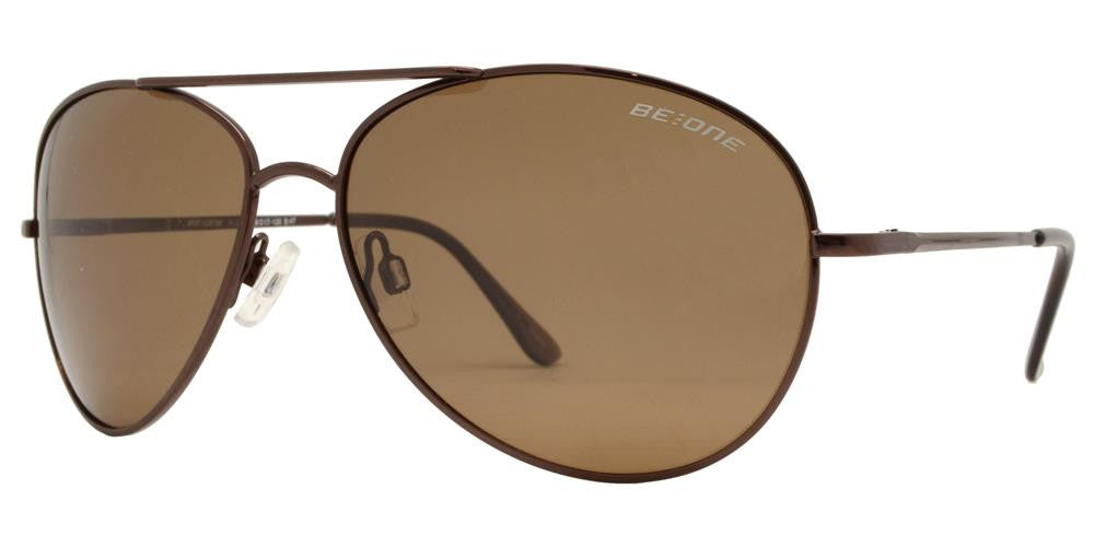 Wholesale - PL 3900 - Polarized Brow Bar Aviator Metal Sunglasses - Dynasol Eyewear