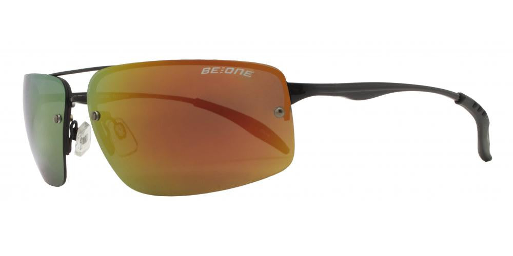 Wholesale - PL 3912 RVC -Polarized Men Rimless Rectangular Sport with Color Mirror Lens Metal Sunglasses - Dynasol Eyewear
