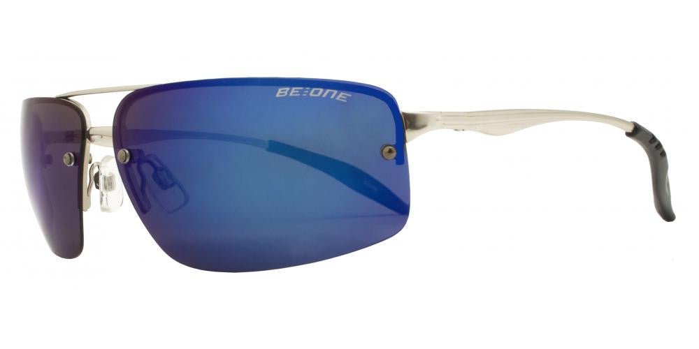 Wholesale - PL 3912 RVC -Polarized Men Rimless Rectangular Sport with Color Mirror Lens Metal Sunglasses - Dynasol Eyewear