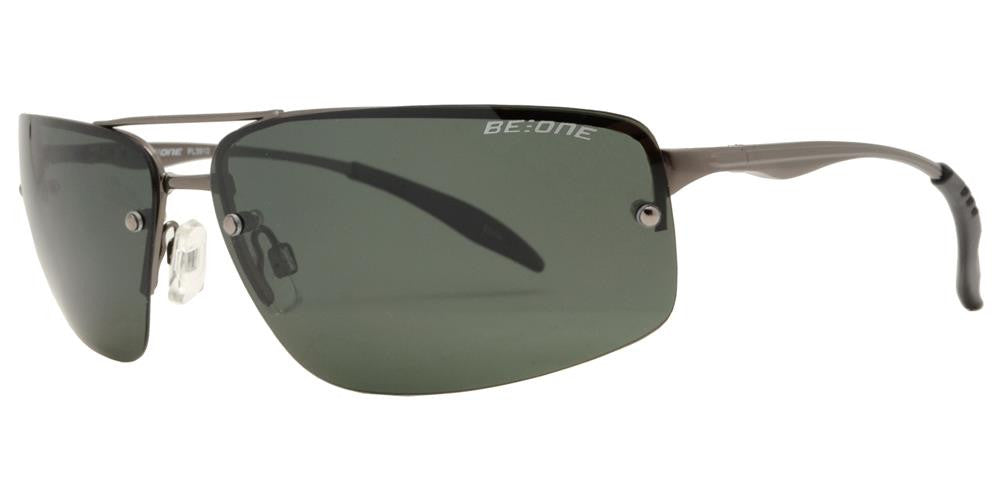Wholesale - PL 3912 - Polarized Men Rimless Rectangular Sport Metal Sunglasses - Dynasol Eyewear