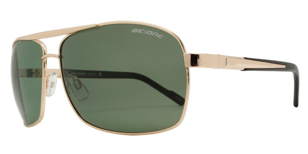 Wholesale - PL 3919 - Polarized Rectangular Aviator Metal Sunglasses - Dynasol Eyewear