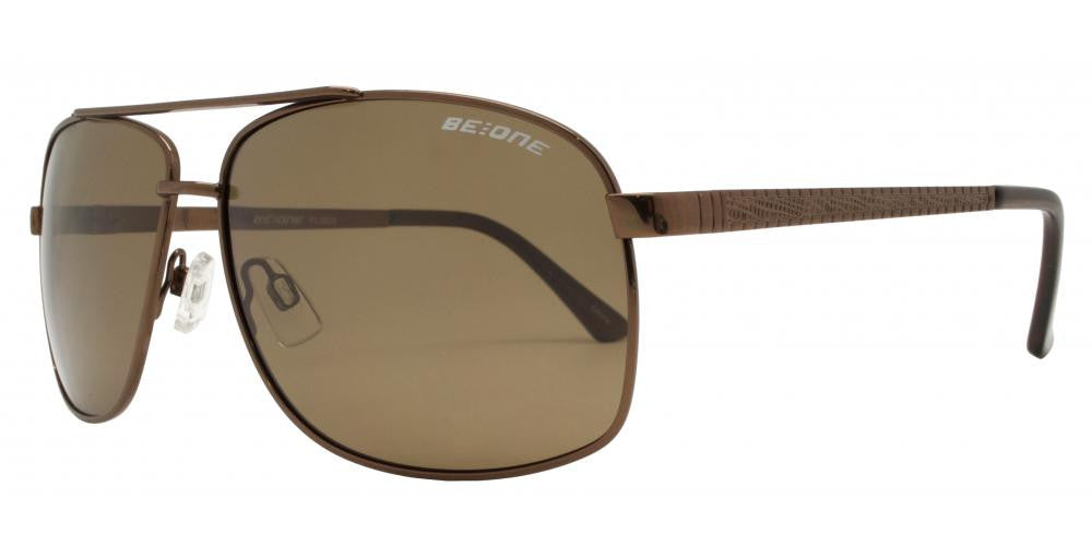 Wholesale - PL 3920 - Polarized Classic Square Aviator with Brow Bar Metal Sunglasses - Dynasol Eyewear