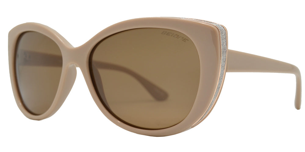 Wholesale - PL 3943 - Classic Polarized Plastic Cat Eye Glitter Sunglasses - Dynasol Eyewear