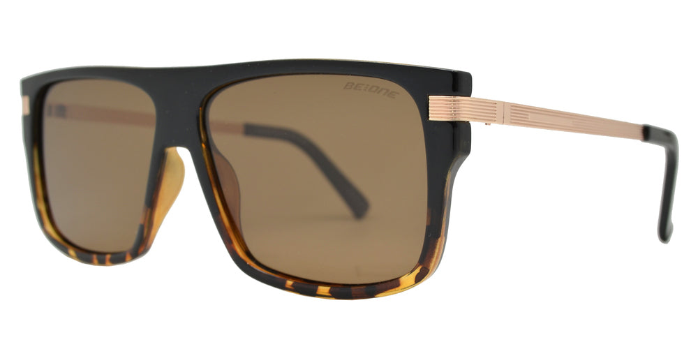 Wholesale - PL 3944 - Square Flat Top Flat Lens Plastic Polarized Sunglasses - Dynasol Eyewear