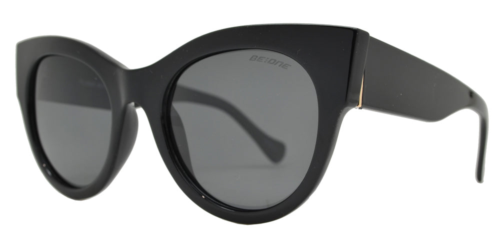 Wholesale - PL 3945 - Round Horn Rimmed Cat Eye Chunky Plastic Polarized Sunglasses - Dynasol Eyewear