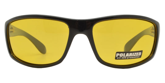 Wholesale - PL 707 NV - Classic Sports Plastic Wrap Around Polarized Sunglasses with Night Vision - Dynasol Eyewear