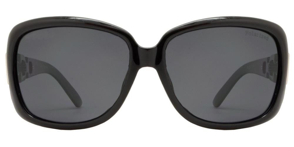 Wholesale - PL 7521 - Women's Square Polarized Sunglasses with Chain Detail Temple - Dynasol Eyewear