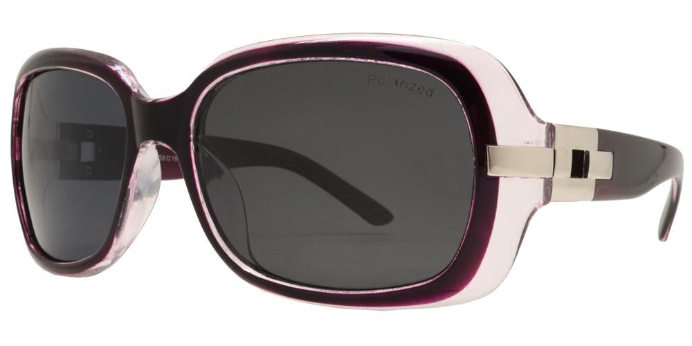 Wholesale - PL 7585 - Women's Square Fashion Plastic Polarized Sunglasses - Dynasol Eyewear
